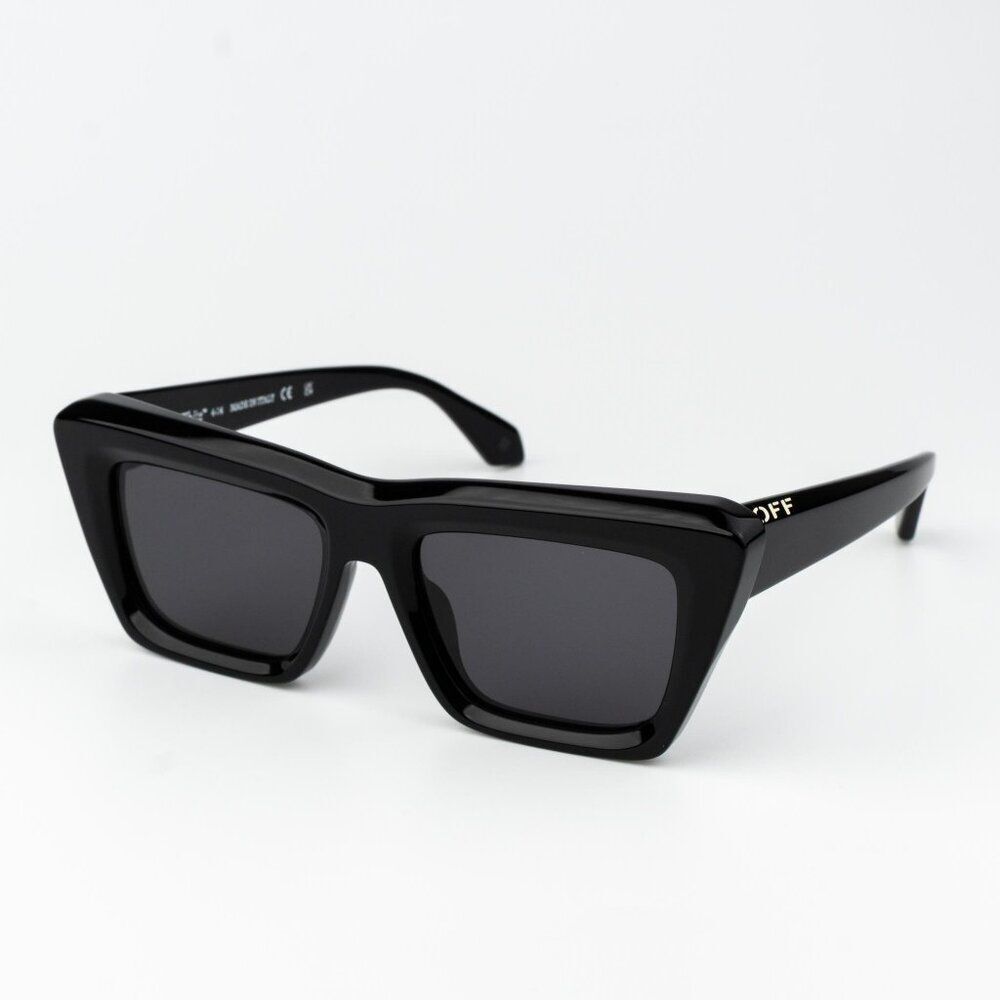 Off-White HAMPTON Women Sunglasses Black Grey Cat Eye OERI13L HAMPTON 1077
